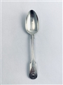 Antique Victorian Hallmarked Sterling Silver Fiddle thread & Shell Pattern Dessert Spoon 1843
