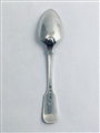Antique Victorian Hallmarked Sterling Silver Fiddle thread & Shell Pattern Dessert Spoon 1843