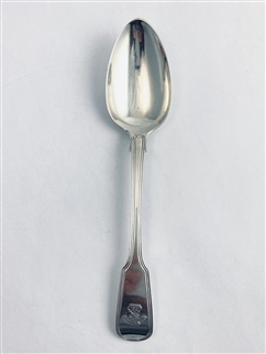Antique George IV Hallmarked Sterling Silver Fiddle Thread Pattern Tablespoon 1825