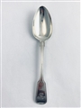 Antique George IV Hallmarked Sterling Silver Fiddle Thread Pattern Tablespoon 1825