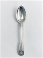 Antique Victorian Hallmarked Sterling Silver Fiddle Thread & Shell Pattern Teaspoon 1838