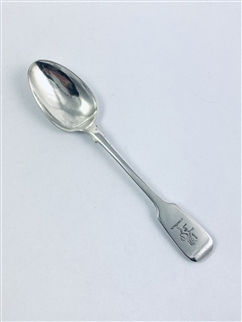 Antique Victorian Irish Hallmarked Sterling Silver Fiddle Pattern Teaspoon 1846