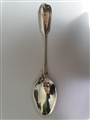 Antique Victorian Hallmarked Sterling Silver Fiddle and Thread Pattern Dessert Spoon, 1850