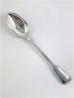 Antique Victorian Hallmarked Sterling Silver Fiddle Thread Pattern Gravy Spoon 1864