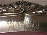 A fine and large George IV antique silver meat dish