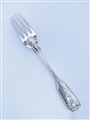 Antique George IV Hallmarked Sterling Silver Fiddle Thread & Shell Pattern Dessert Fork 1823