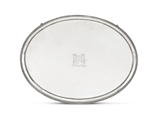 MILITARY INTEREST: A large George III silver salver