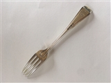 An antique George III silver gilt dessert fork