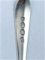 Set Six Antique Irish George III hallmarked sterling silver bright-cut dessert spoons, 1793