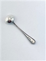 Victorian Antique Sterling Silver Hallmarked Old English Beaded Salt Spoon 1877