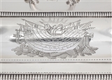 CAPTAIN GEORGE COLLIER NAVAL INTEREST: A PAIR OF ANTIQUE PRESENTATION SILVER ENTREE DISHES