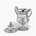 WATERLOO INTEREST: A George III antique silver cup and cover