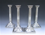 Set of Four George III Antique Silver Candlesticks made in 1772