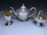 Antique Silver George III Three-Piece Tea Set made in 1796-98