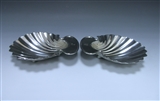 Pair of George III Antique Silver Butter Shells made in 1794