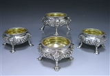 Set of Four Antique Silver Salts made for Viscount Melbourne’s Father & Grandfather in 1750-69