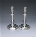 Pair of George II Antique Silver Candlesticks made in 1729