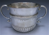 Antique Silver Queen Anne Britannia Porringer made in 1706