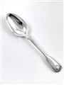 Antique Victorian Hallmarked Sterling Silver Fiddle Thread & Shell Pattern Dessert Spoon 1860