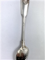 Antique Victorian Hallmarked Sterling Silver Fiddle Thread & Shell Pattern Dessert Spoon 1860