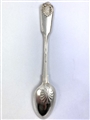 Antique Victorian Hallmarked Sterling Silver Fiddle Thread & Shell Teaspoon 1860