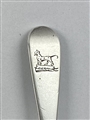 Antique George III Hallmarked Sterling Silver Old english Pattern Salt Spoon 1799