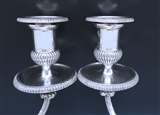 Pair of George III Antique Silver Rare Candelabra made in 1802