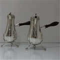 18th Century Antique Silver European Coffee Pots Circa 1770 Strasbourg Jacob Heinrich Alberti
