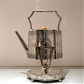 19th Century Antique Victorian Sterling Silver Kettle on Stand London 1873 Barnard Family