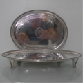 18th Century Antique Pair of George IIII Sterling Silver Salvers London 1782 John Crouch I & Thomas Hannam