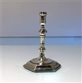 Early 18th Century Antique George I Sterling Silver Octagonal Taper-stick London 1723 James Gould