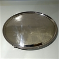 18th Century George III Large Old Sheffield Silver-Plate Oval Salver Circa 1785