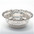 ANTIQUE PIERCED SILVER FRUIT BASKET