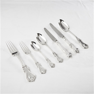 HAND-FORGED SILVER ALBERT PATTERN CUTLERY