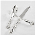 HAND-FORGED SILVER ALBERT PATTERN CUTLERY