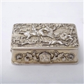 George Iii Silver Gilt Snuff Box With Hunting Scene