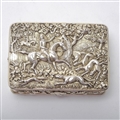 George Iii Silver Gilt Snuff Box With Hunting Scene