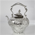 Antique Silver Rococo Style Kettle & Stand