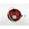 Ruby Red Glass Sugar Basket & Spoon