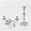 Pair 3-light George III Silver Candelabra