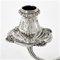 Pair 3-light George III Silver Candelabra