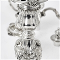 Pair 3-light George III Silver Candelabra