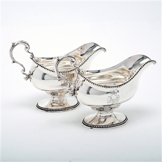 Pair of George III Silver Sauce Boats