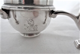 Superb armorial George II silver kettle on stand London 1736 Richard Bayley