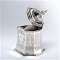 VICTORIAN HANDMADE SILVER TEA CADDY