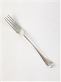 Hallmarked sterling silver Victorian silver rattail pattern dessert fork 1882