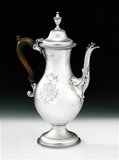 Hester Bateman. An Extremely Fine & Rare George Iii Coffee Pot Made in London in 178o by Hester Bateman