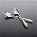 Pair Hand-engraved, Silver-plated Basting Spoons