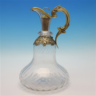 Victorian Vermeil Sterling Silver Ships Claret Jug