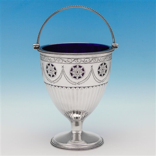 George III Period Sterling Silver Sugar Basket